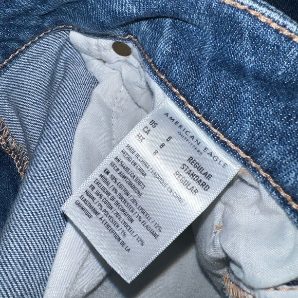 American Eagle Stretch Mom Straight Jean Size 8 Regular - Picture 14 of 15